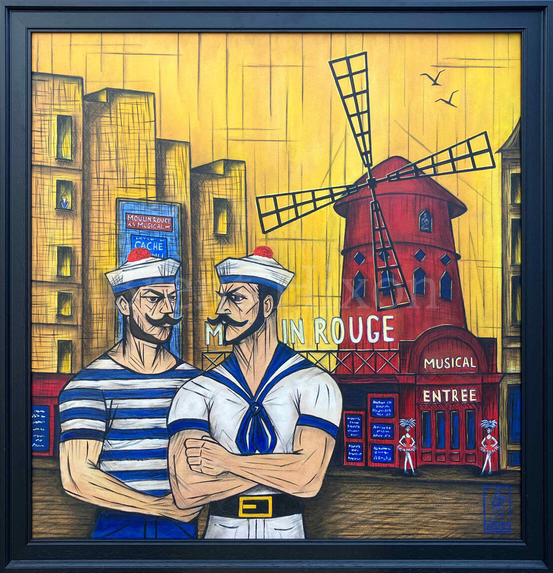 Sailors at The Moulin Rouge - Sold